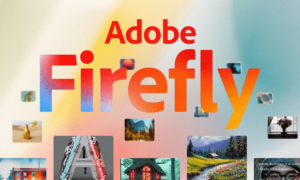 Vorschaubild mit Adobe Firefly Logo und erzeugten Bildern