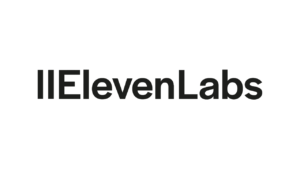 ElevenLabs Logo auf weißem Hintergrund