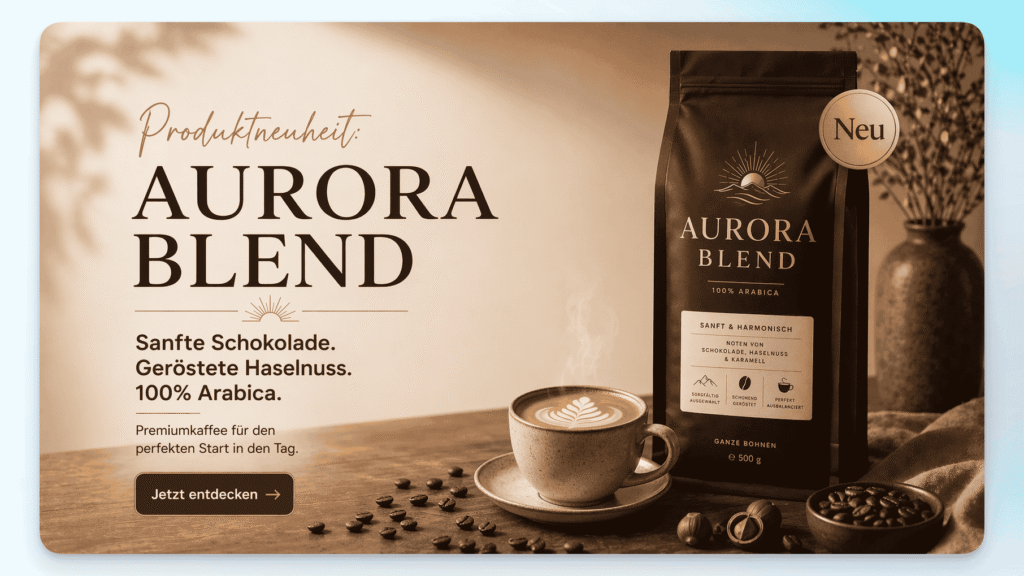 KI-generiertes Marketing-Asset für Kaffee von ChatGPT Images 2.0